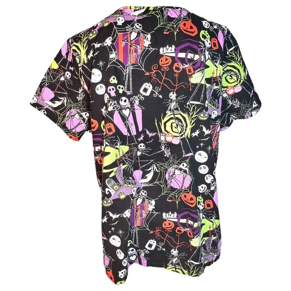Halloween Scrub Disney Jack Skellington The Nightmare Before Christmas Size XL - Picture 5 of 7